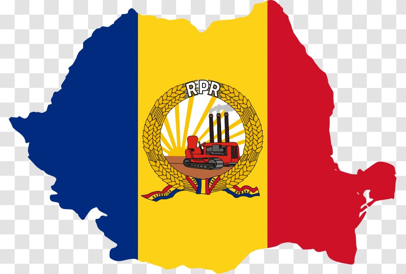 Flag Of Romania Socialist Republic Map - India - Multi Use Transparent PNG