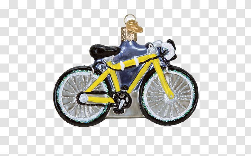 Christmas Ornament Bicycle Glass Gift - Bike Hand Painted Transparent PNG