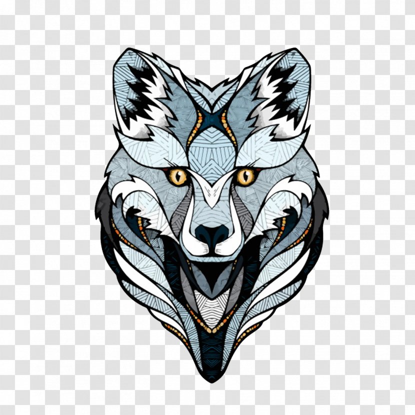 Drawing Art Sticker Illustration - Creative Industries - Wolf Animal Picture Material Transparent PNG