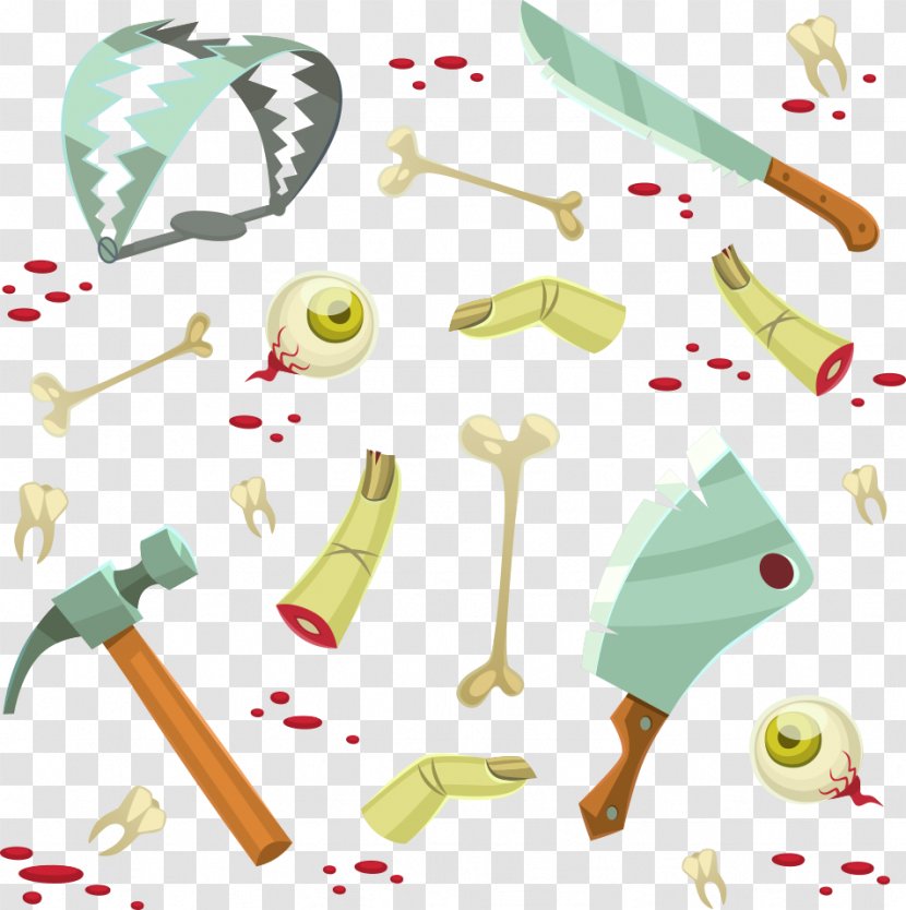 Vector Scary Halloween Props - Game - Pattern Transparent PNG