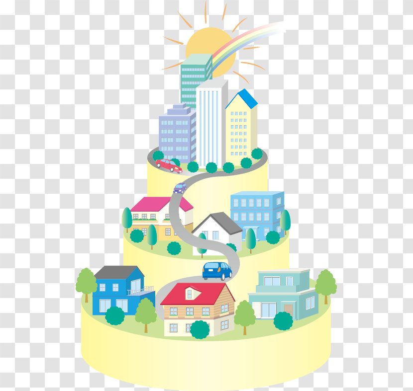Architecture Building Drawing - Flat-painted City Transparent PNG