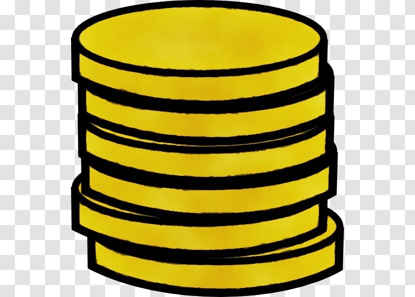 Gold Paint - Dollar Coin - Cylinder Yellow Transparent PNG
