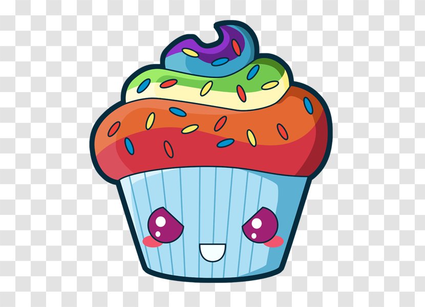 Cupcake Frosting & Icing Rainbow Cookie Kavaii - Drawing - Cake Transparent PNG