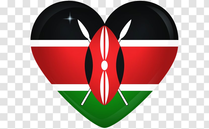 Flag Of Kenya Stock Photography - Heart Transparent PNG