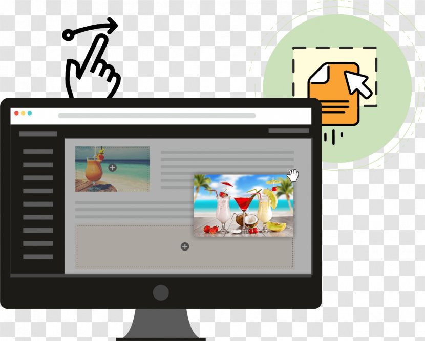 Computer Monitors Drag And Drop Text Multimedia Display Advertising - Technology Transparent PNG