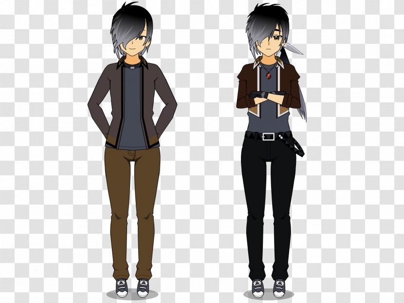 Outerwear Black Hair Uniform Character Top - Flower - Frame Transparent PNG