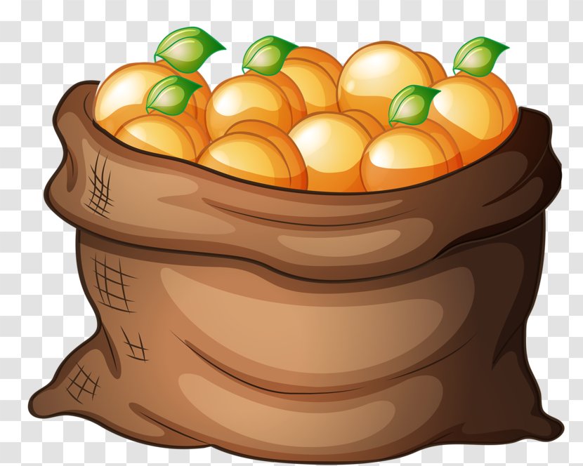 Orange Bag Clip Art - Vegetable - Fruit And Transparent PNG