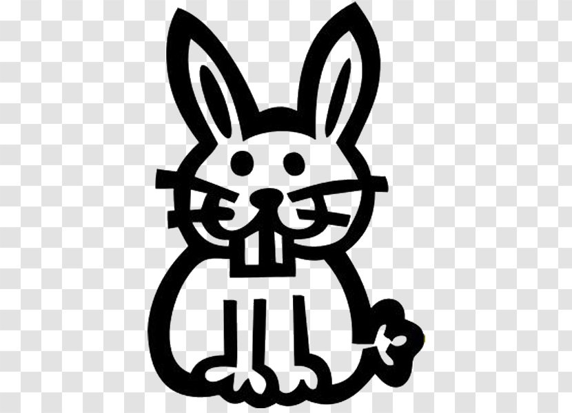 European Rabbit Sticker Drawing White - Eraser Transparent PNG