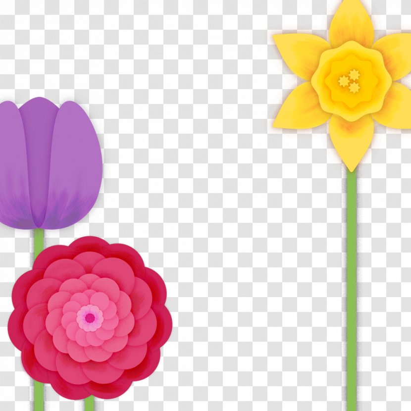 Picture Frames Flower Craft Petal - Tulip - Easter Frame Transparent PNG