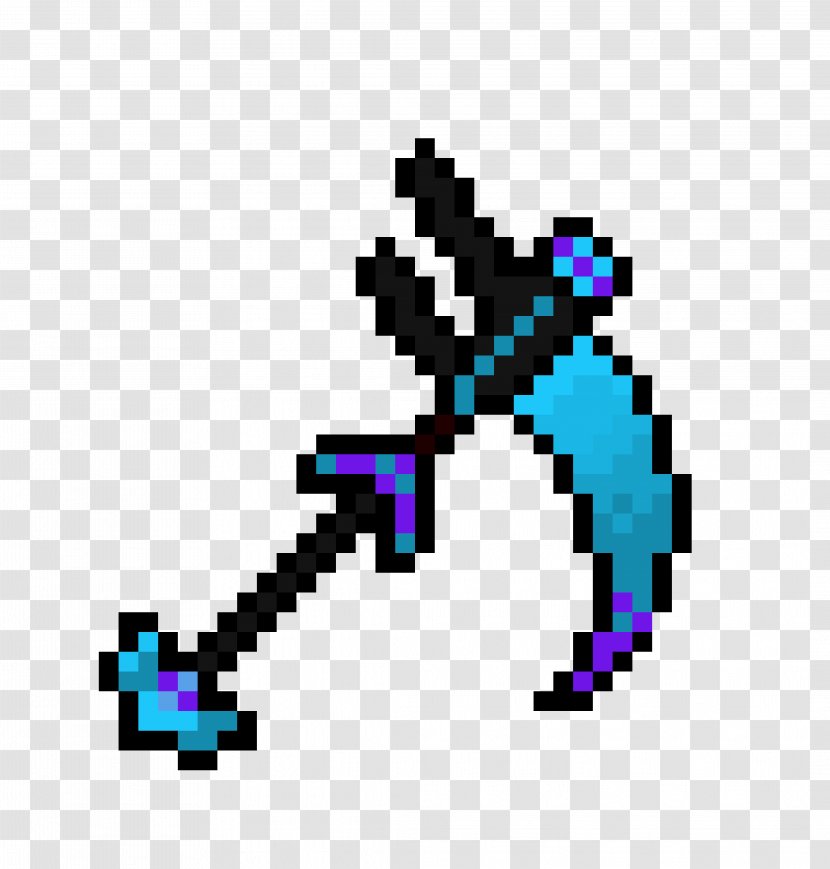 Terraria Pixel Art Sickle Death - Nightwing Logo Transparent PNG