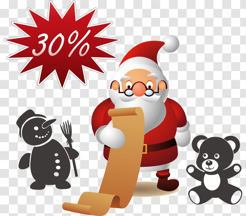 Santa Claus - Shutterstock - Vector Material Promotions Transparent PNG