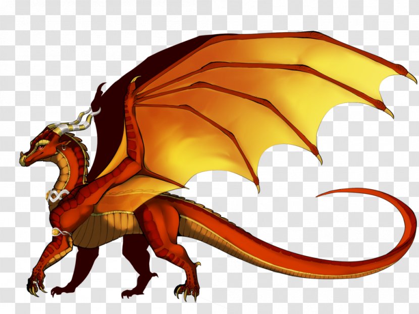 Dragon Wings Of Fire Color Drawing Yellow - Mythical Creature - Mountain Cliff Transparent PNG