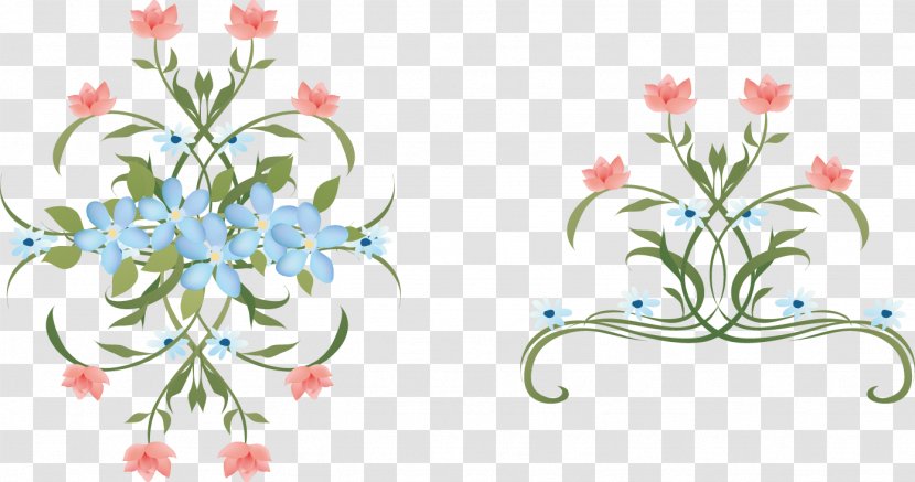 Shading - Symmetry - Small Fresh Floral Elements Transparent PNG