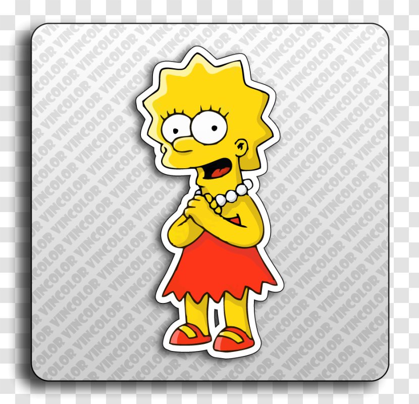 Smiley Lisa Simpson Material Font - Yellow Transparent PNG