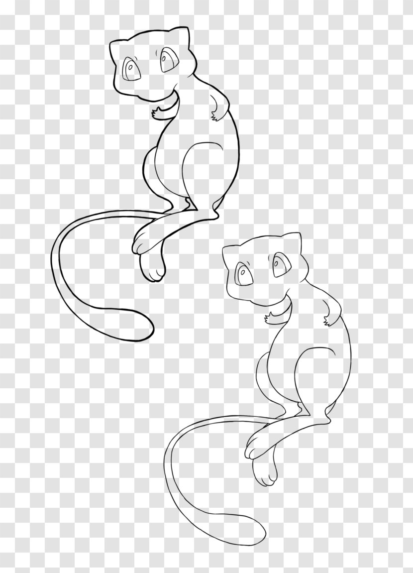 Cat Line Art Finger Sketch - Cartoon - Citron Vert Transparent PNG