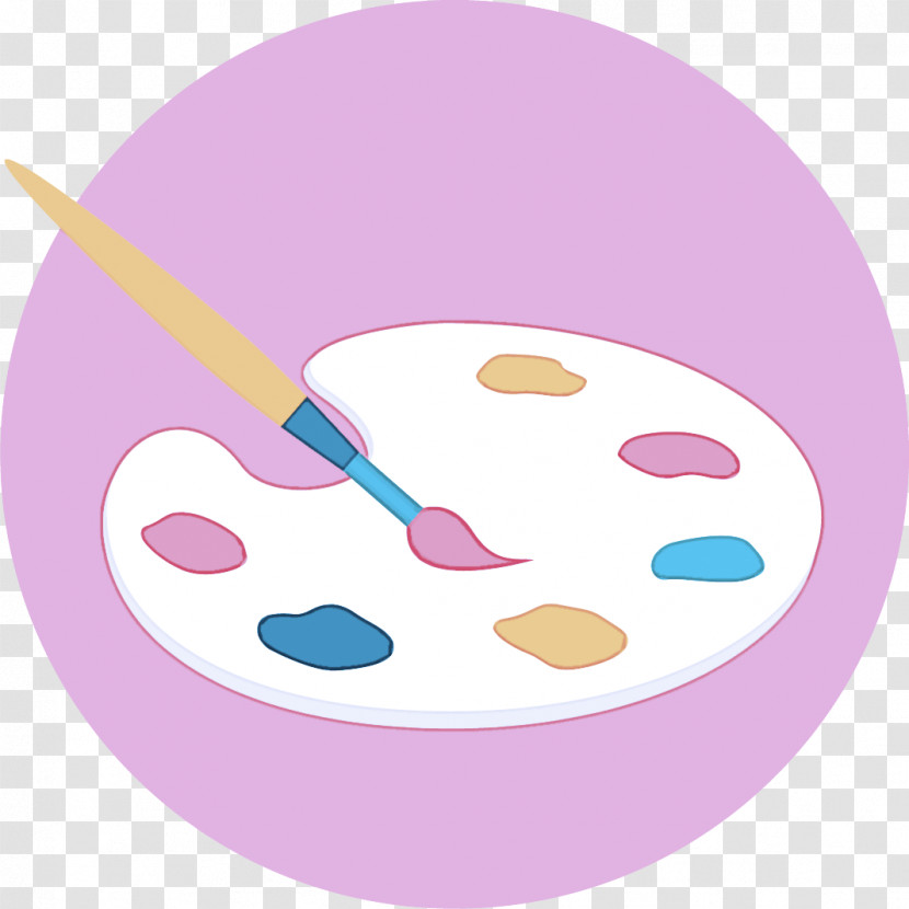 Pink Palette Painting Circle Food Transparent PNG