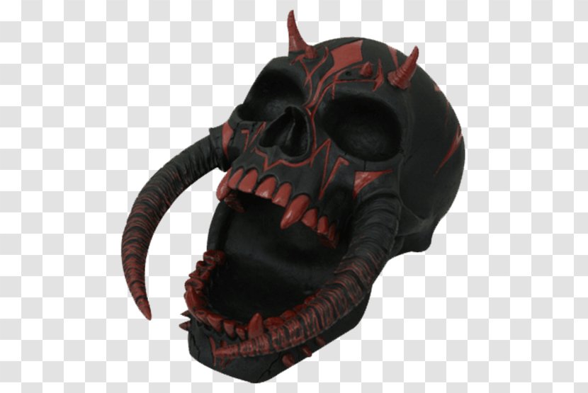 Skull Horn Skeleton Figurine Statue - Devil Transparent PNG