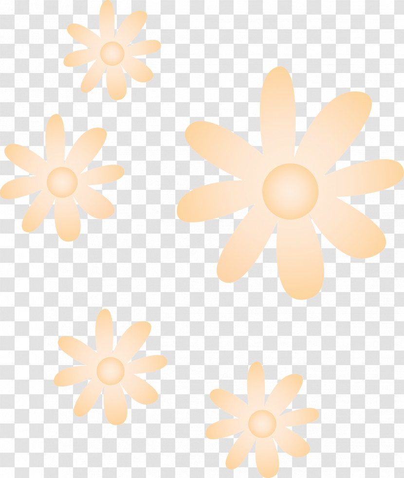 Petal Pattern Flower Beige Transparent PNG