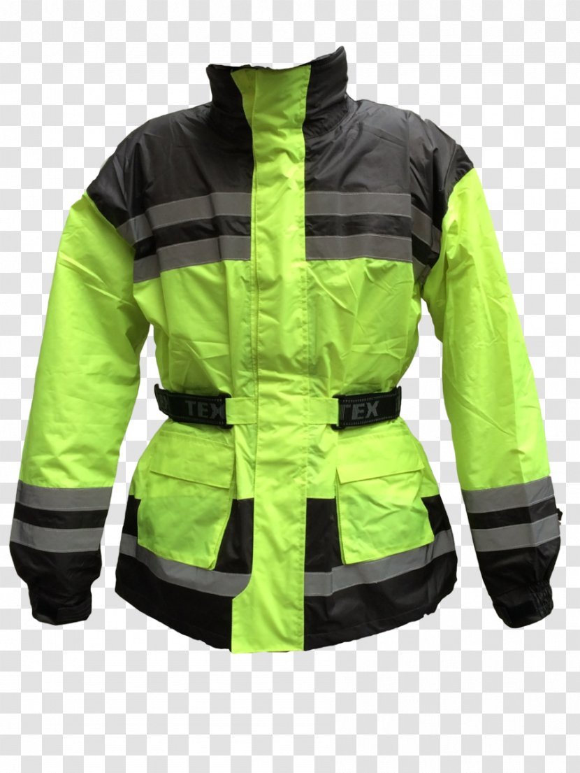 Jacket Outerwear Green Hood Clothing - Motorcycle Transparent PNG