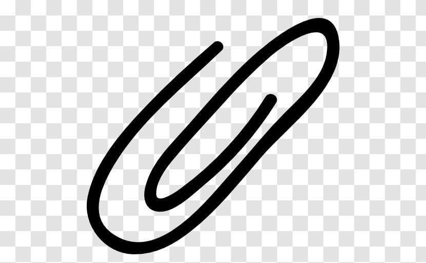 Paper Clip - Black And White Transparent PNG