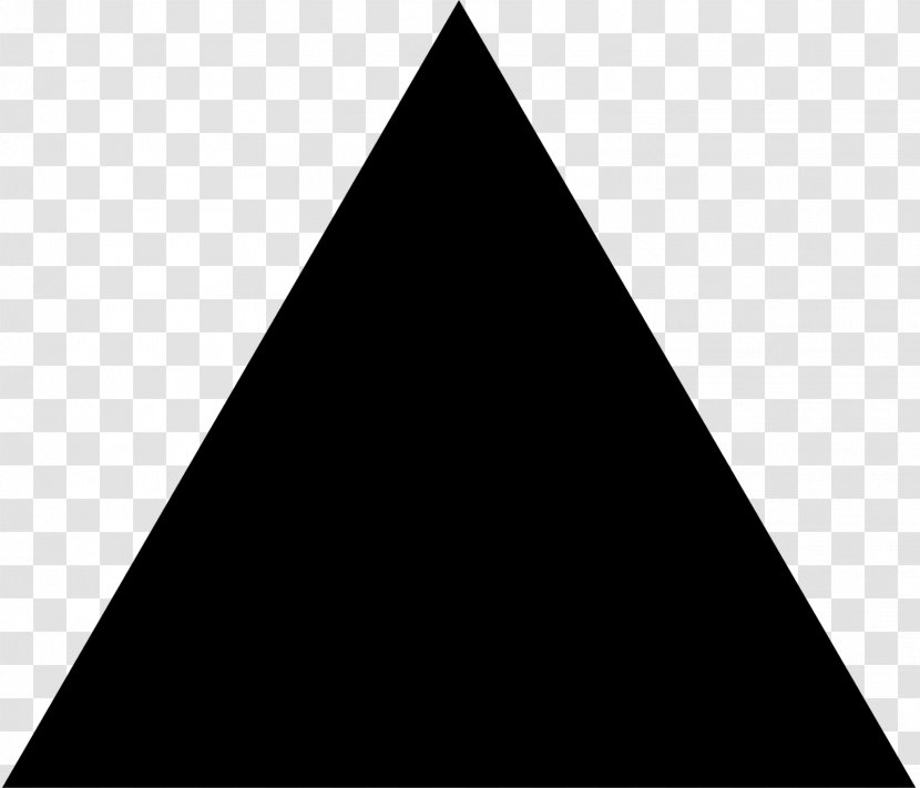 Black Triangle Arrow Clip Art - Monochrome Transparent PNG