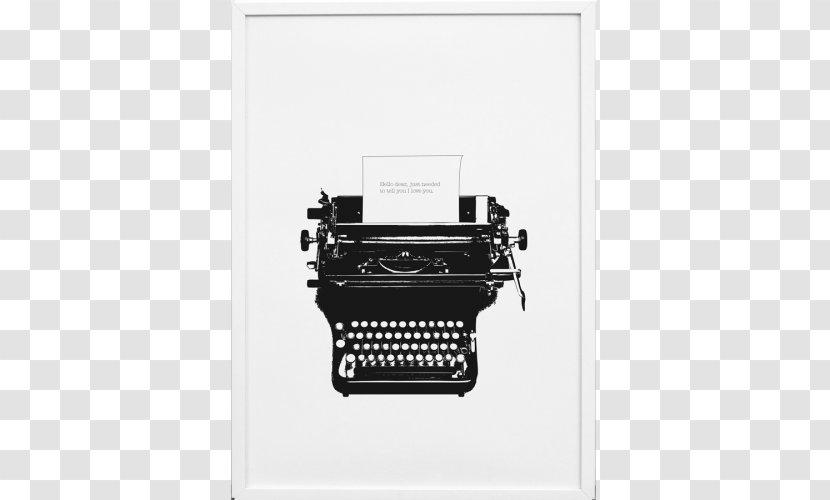 Typewriter Poster Printing Art - Work Of - Design Transparent PNG