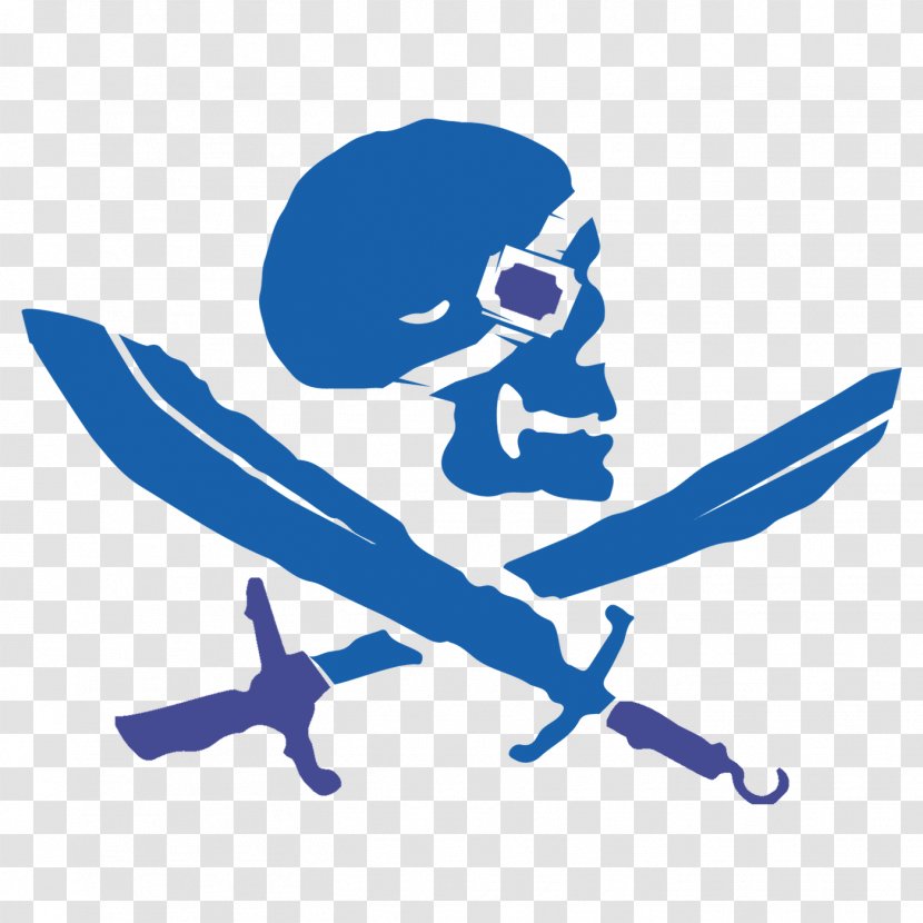 Piracy Blue Gauntlet Jolly Roger Clip Art - Silhouette - Treacherous Transparent PNG