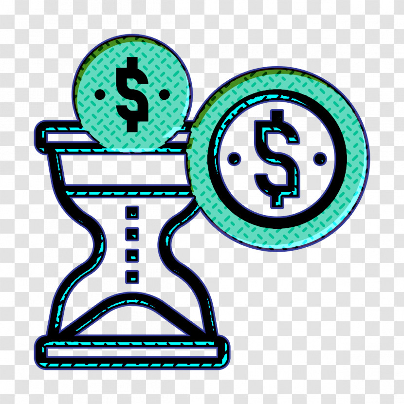 Time Icon Saving And Investment Icon Time Is Money Icon Transparent PNG