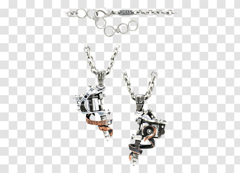 Locket Tattoo Machine Necklace Silver England Transparent PNG