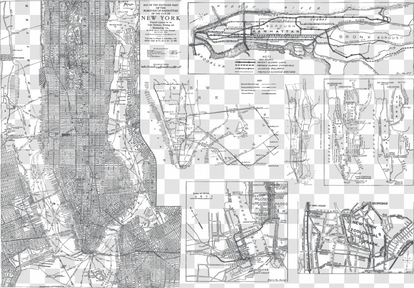 New York City Map - Urban Design Transparent PNG