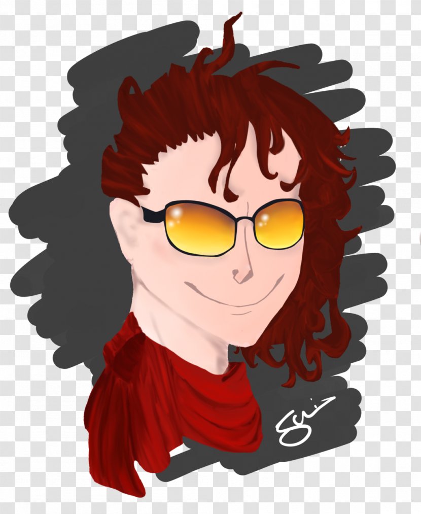 Glasses Cartoon Legendary Creature - Red - Man With Transparent PNG