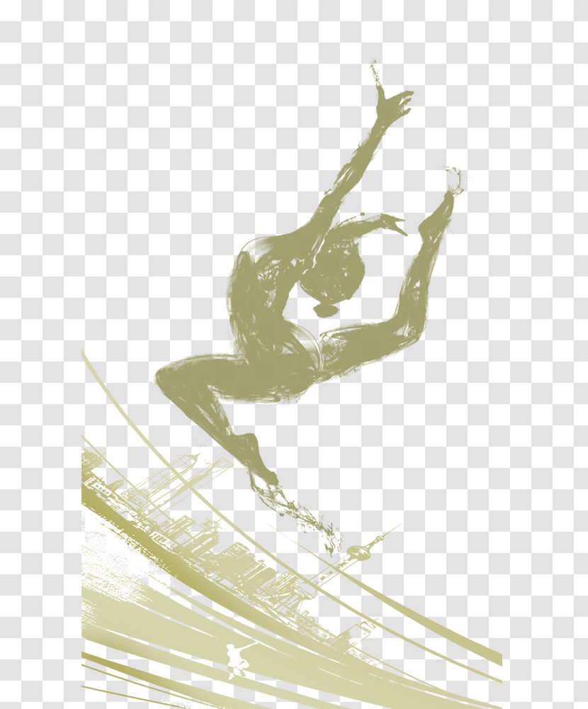 Dance Symbol Silhouette Icon - Female - Ink Sports People Gymnastics Transparent PNG