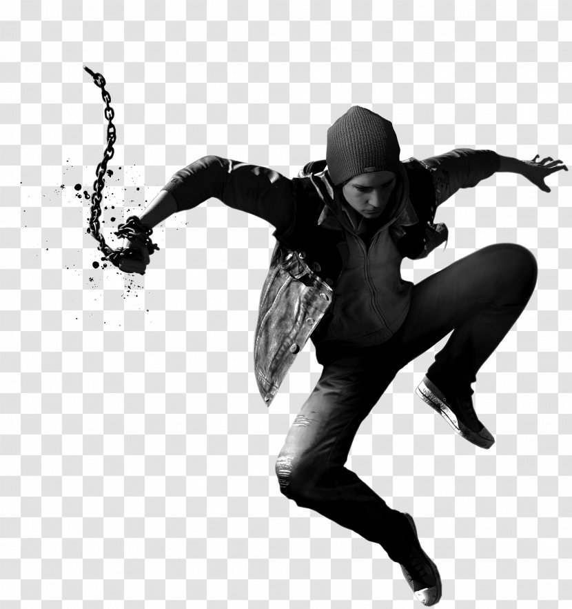 Infamous Second Son Video Game Desktop Wallpaper High-definition Television  - Joint - Monochrome Photography Transparent PNG