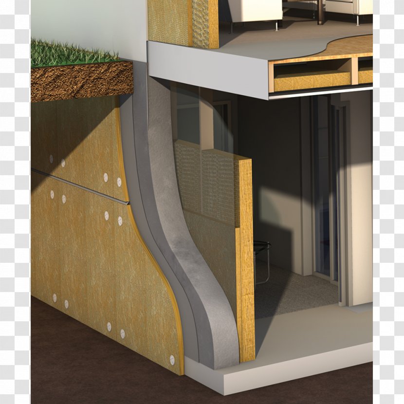Building Insulation Mineral Wool External Wall Exterior Finishing System - Glass Transparent PNG