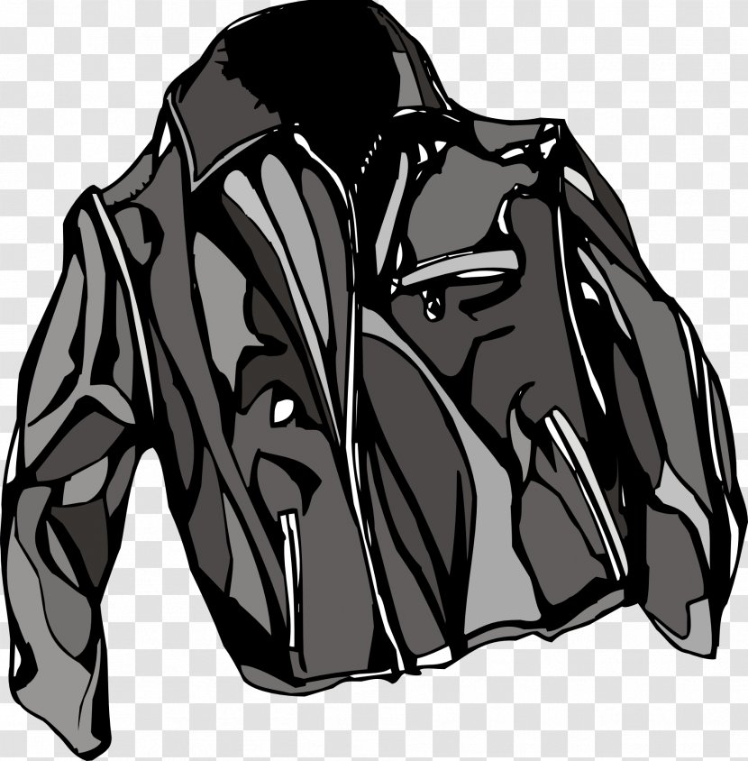 Leather Jacket Coat Clip Art - Sleeve Transparent PNG
