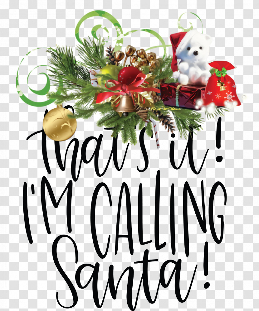 Calling Santa Santa Christmas Transparent PNG