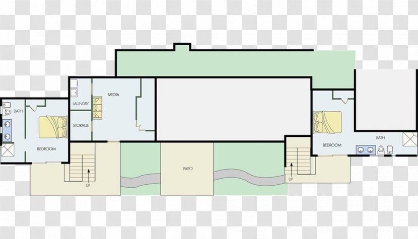 Floor Plan Line - Diagram - Private Villa Transparent PNG