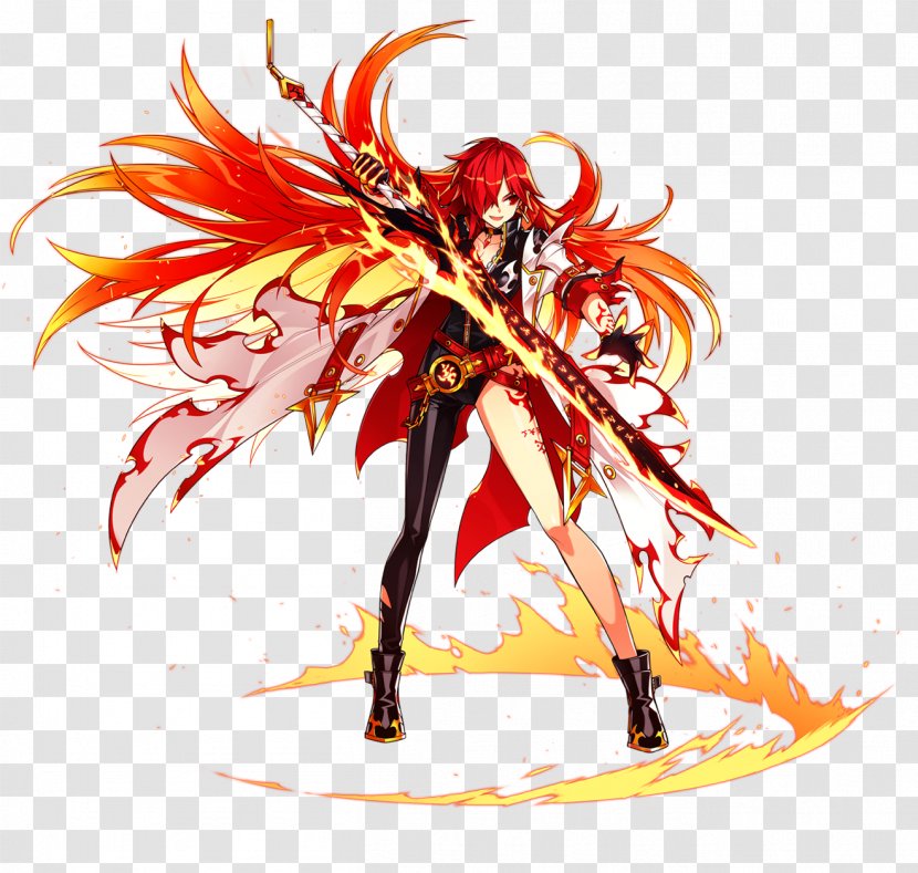 Elsword Elesis Flame Pyrokinesis - Game - Brhma Transparent PNG