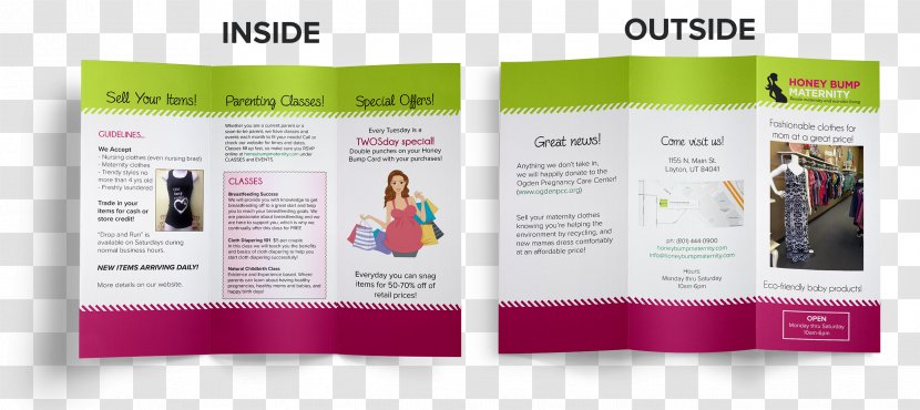 Brochure Advertising Pamphlet Pregnancy - Retail - Design Transparent PNG