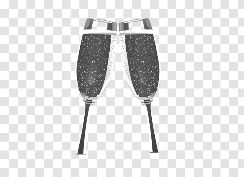 Wine Glass Champagne Clip Art - Silver - Flute Transparent PNG