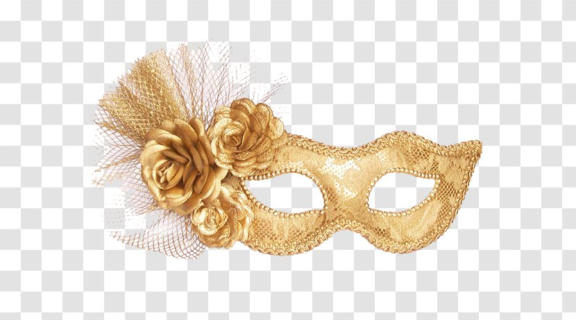 Masquerade Ball Mask Gold Harlequin Costume - Mardi Gras Transparent PNG