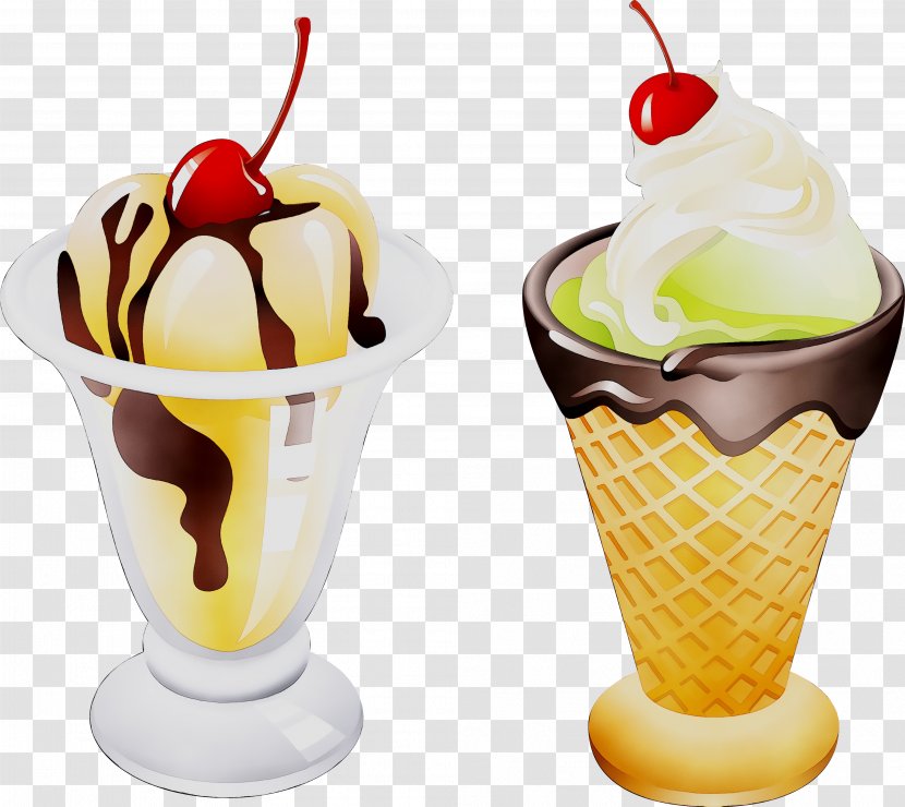 Sundae Gelato Ice Cream Cones Flavor - Dairy Transparent PNG