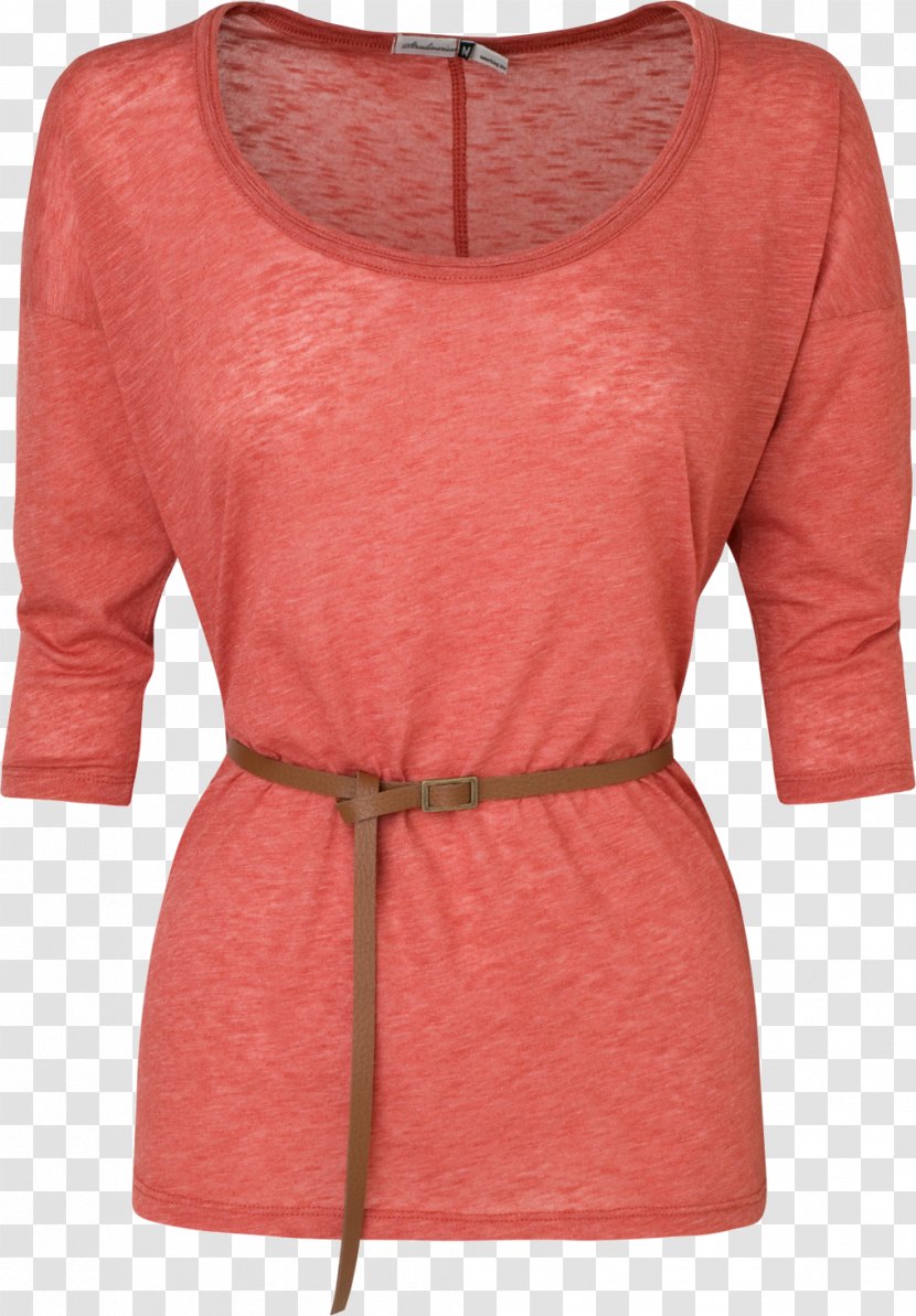 Sleeve Blouse Dress Outerwear Neck - Peach Transparent PNG