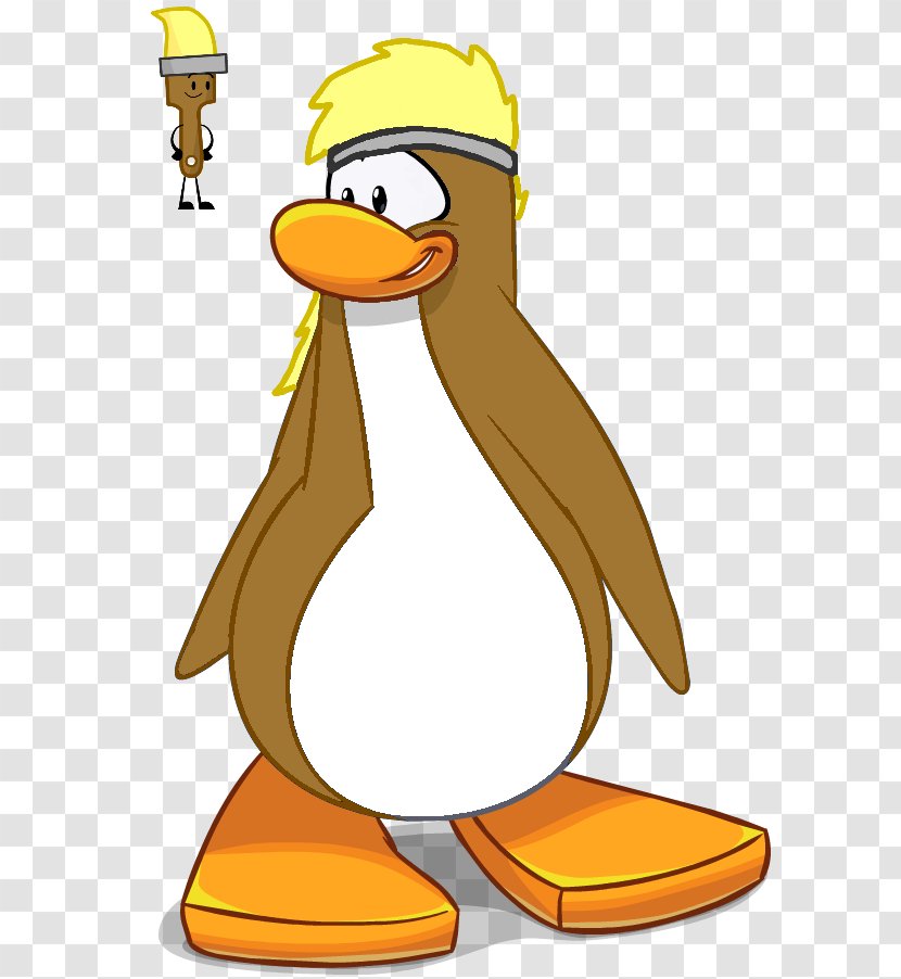 Club Penguin Paintbrush Drawing Flightless Bird - Paint Transparent PNG