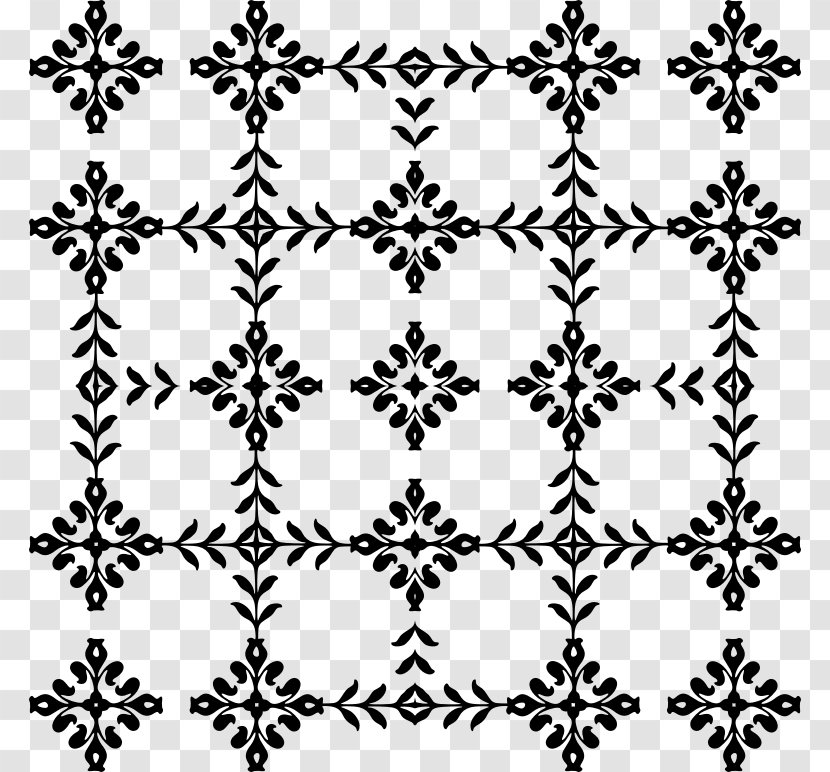 Clip Art - Black And White - Corner Lace Transparent PNG