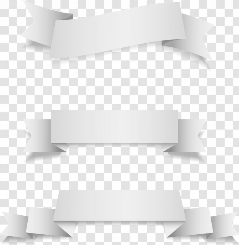 White Ribbon - Symmetry - Vector Folding Transparent PNG