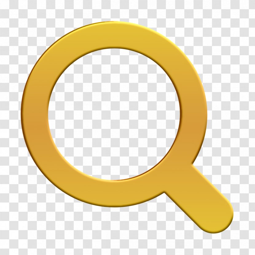 Search Icon - Yellow Transparent PNG