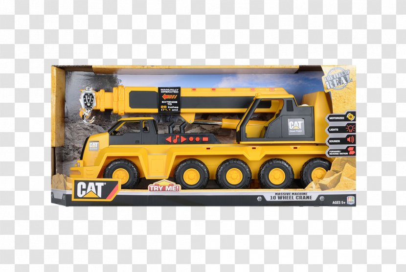Caterpillar Inc. Crane Machine Cat Play And Toys - Toy Transparent PNG