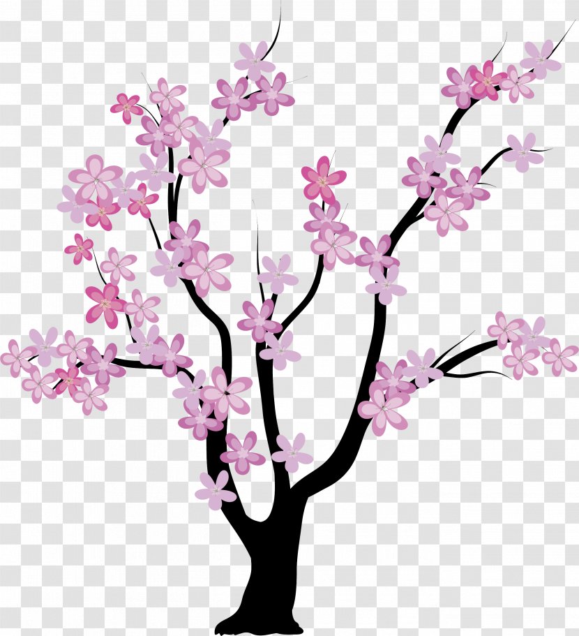 Tree Abstract Art Royalty-free - Flowering Plant - Cherry Blossom Transparent PNG