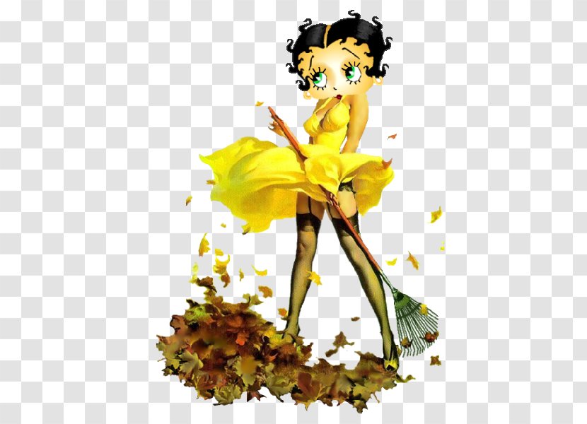 Betty Boop Painting Autumn - Flower Transparent PNG